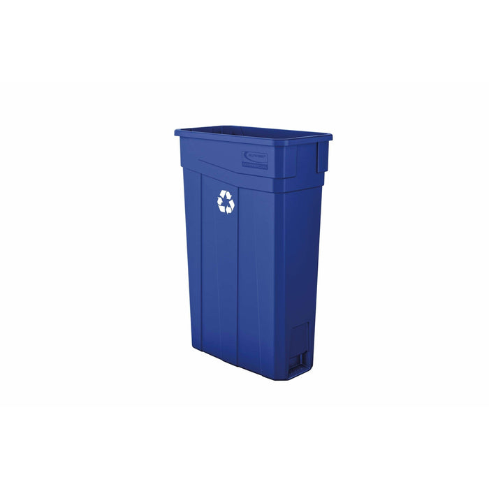 Suncast Commercial Slim 23 Gallon Resin Recycling Bin - TCN2030BLR - Trash Cans Depot