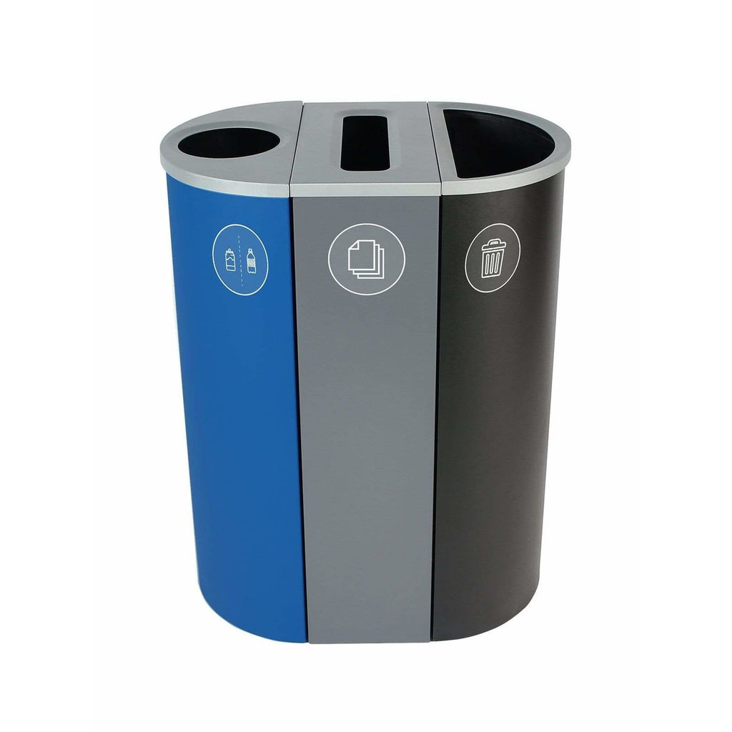 Busch Systems International 240772 Recycling Bin - 18 Gal - Blue