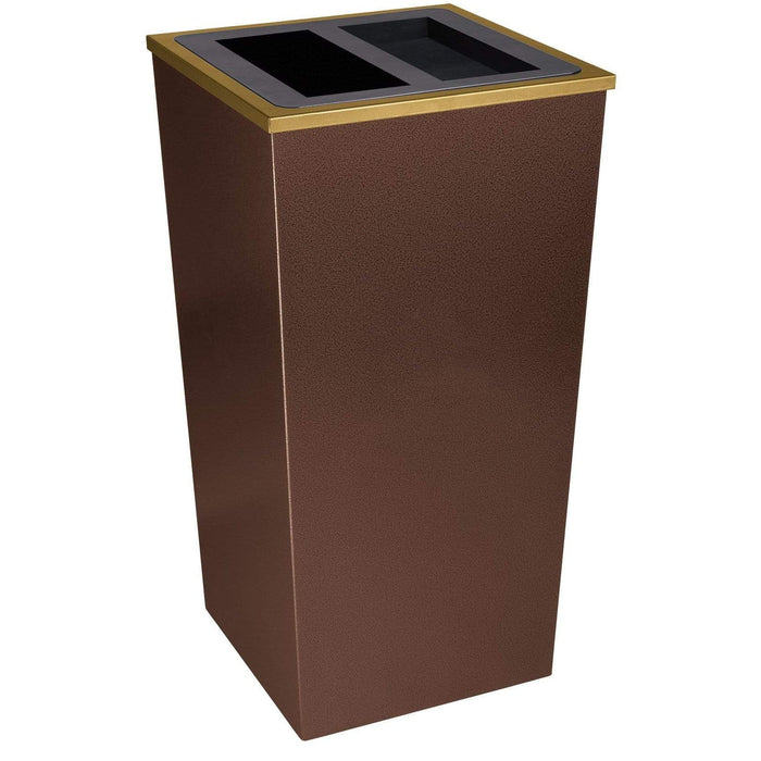 Ex-Cell Kaiser Metro Collection 34 Gallon Steel Trash Receptacle - RC-MTR-34 A/T HCPR - Trash Cans Depot