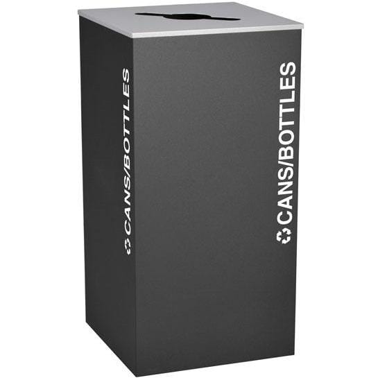 Ex-Cell Kaiser Kaleidoscope XL Series 36 Gallon Steel Recycling Receptacle - RC-KD36-C BLX - Trash Cans Depot