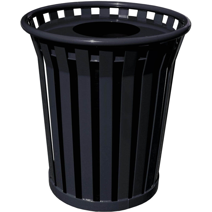 Witt Industries Wydman Collection Flat Top 36 Gallon Steel Trash Receptacle - WC3600-FT-BK - Trash Cans Depot