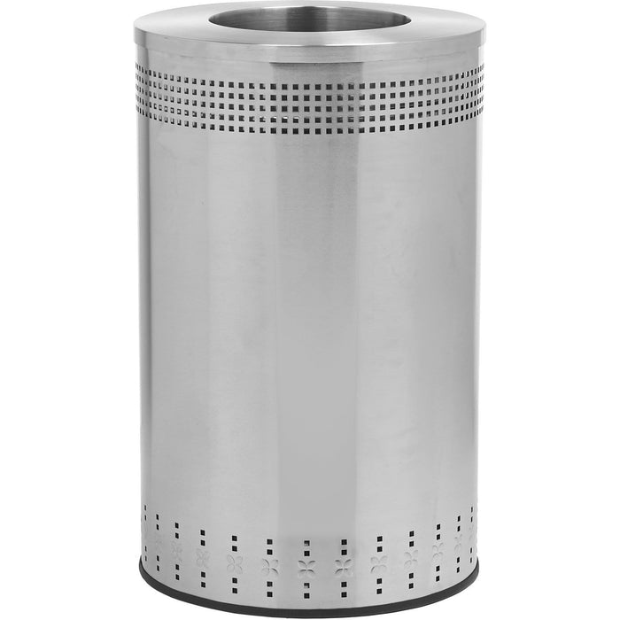 Commercial Zone Precision 45 Gallon Stainless Steel Large Open-Top Imprinted Waste Container - 782329 - Trash Cans Depot