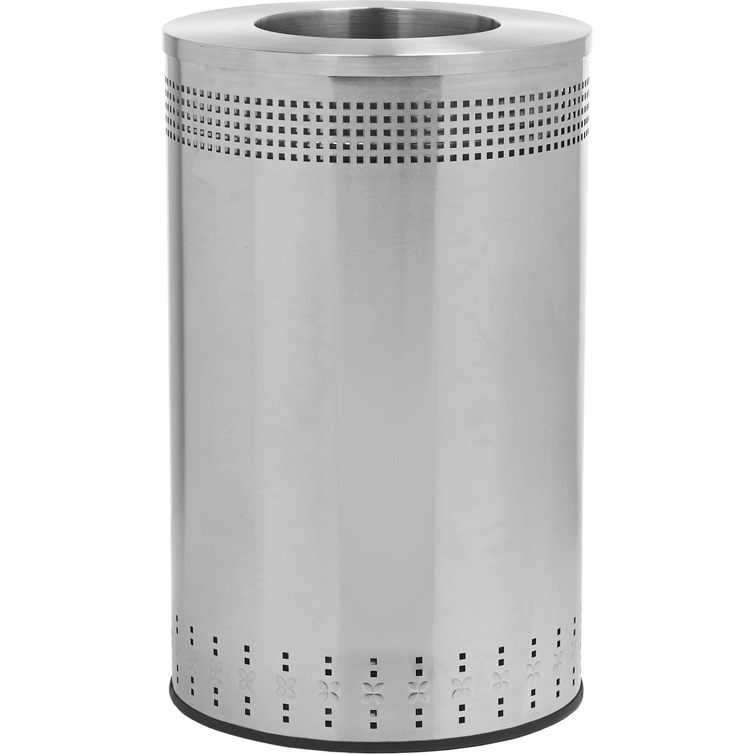 Commercial Zone Precision 45 Gallon Stainless Steel Large Open-Top Imprinted Waste Container - 782329 - Trash Cans Depot