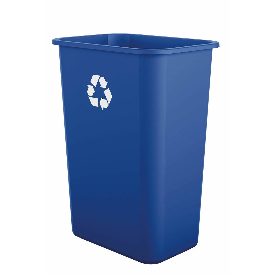 Suncast Commercial Desk-Side 10 Gallon Resin Recycling Bin - 12 Pack - TCIND1012BLR - Trash Cans Depot