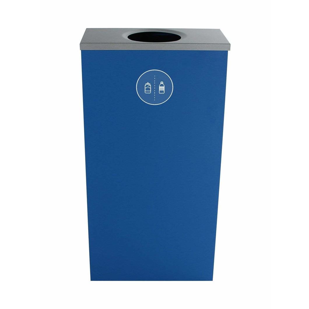 Busch Systems Spectrum 10 Gallon Slim Cube Single Stream Steel Recycling Receptacle - 101145 - Trash Cans Depot