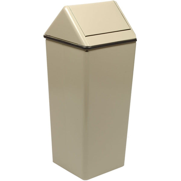 Witt Industries Waste Watcher Swing Top 13 Gallon Steel Trash Receptacle - 1311HTAL - Trash Cans Depot