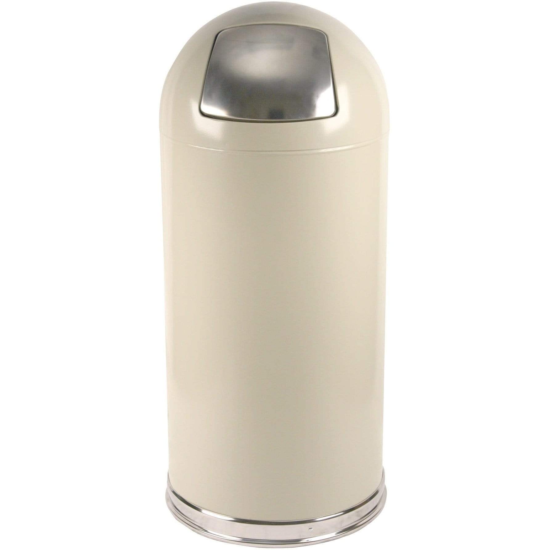 DT15REDGL Dome Top Bullet Trash Can - 15 Gallon Capacity - 15 3/8 Dia. x  34 1/2 H - Red in Color