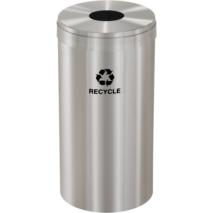 Glaro Single Purpose Round Hole 16 Gallon Recycling Bin - B-1532SA-SA - Trash Cans Depot