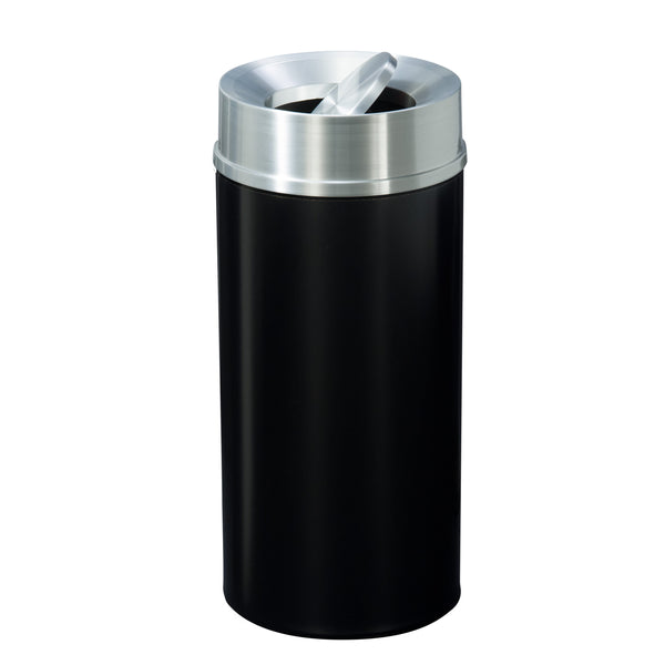 Glaro Single Purpose Round Hole 33 Gallon Trash Can - W-2032SA-SA, Satin Aluminum