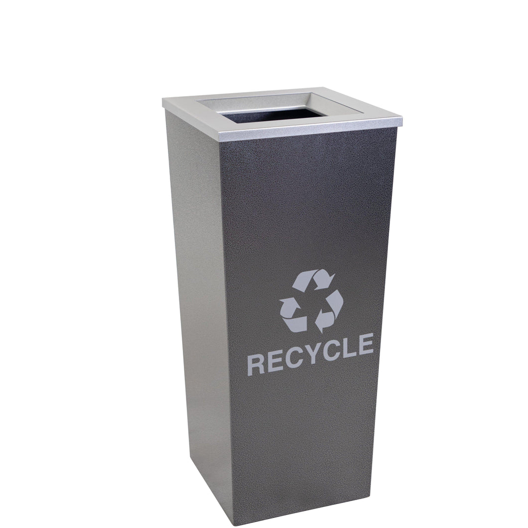 Ex-Cell Kaiser Metro Collection 18 Gallon Single Stream Steel Recycling Receptacle - RC-MTR-1 HCCL - Trash Cans Depot