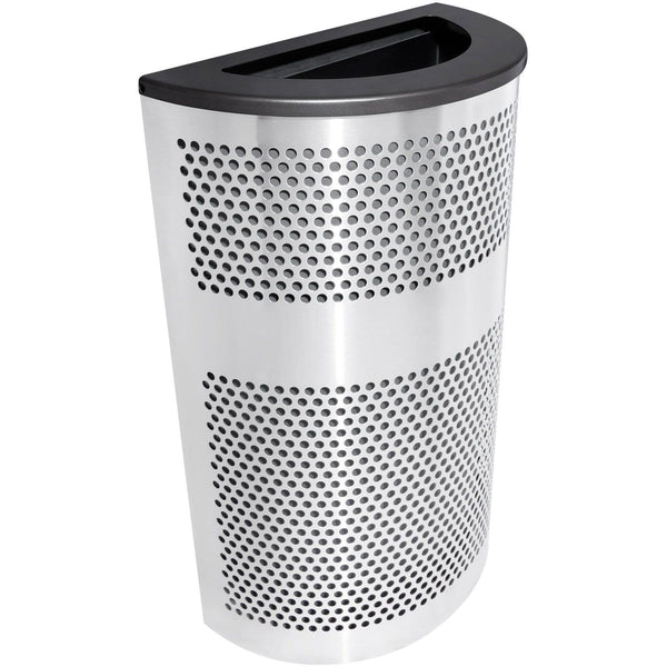 Ex-Cell Kaiser Venue Collection 20 Gallon Stainless Steel Trash Receptacle - VC2234 HR SS/BLX - Trash Cans Depot