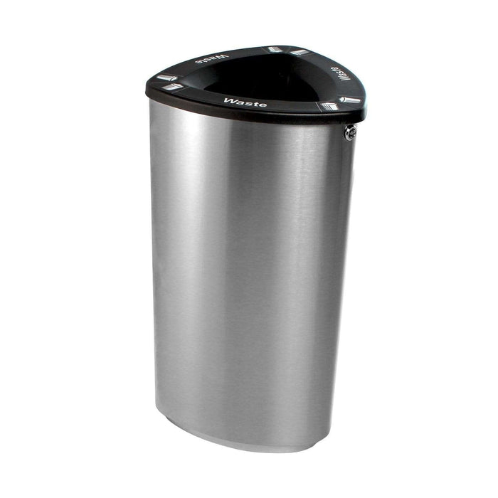 Busch Systems Boka 21 Gallon Single Stream Stainless Steel Trash Receptacle - 101223 - Trash Cans Depot
