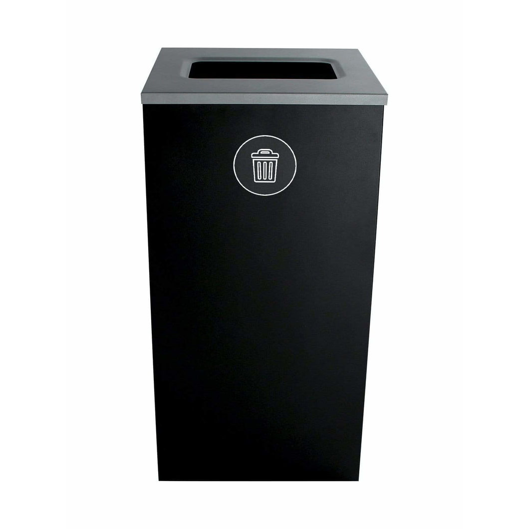 Busch Systems Spectrum 24 Gallon Cube Single Stream Steel Trash Receptacle - 101138 - Trash Cans Depot