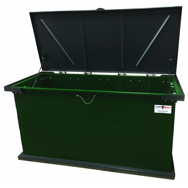 TuffBoxx Series 137 gal. Green Galvanized Metal Bear-Proof Storage Container in Green
