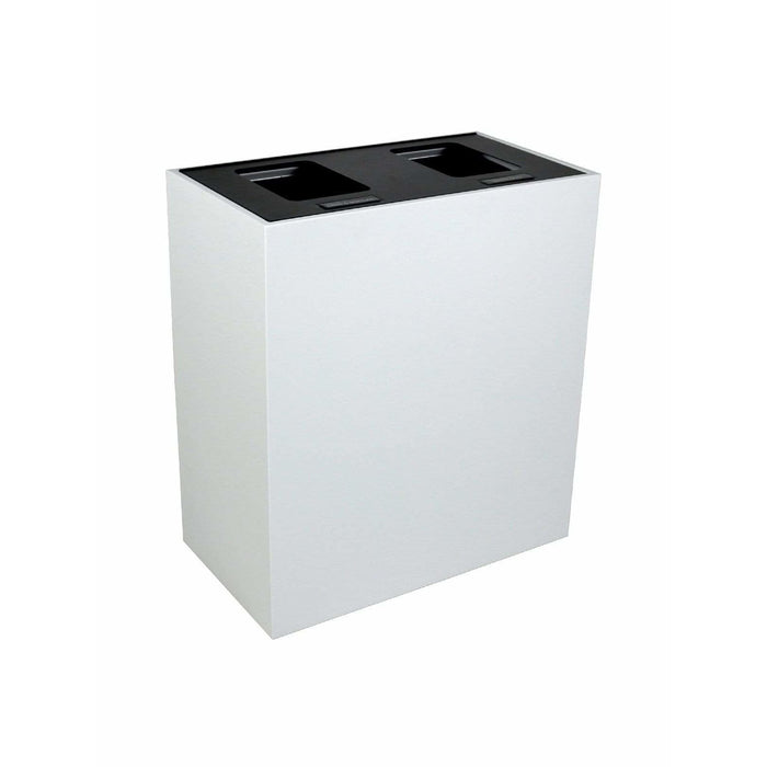 Suncast Commercial Square Metal Trash Can With 2 Way Lid 30 Gallon Black -  Office Depot