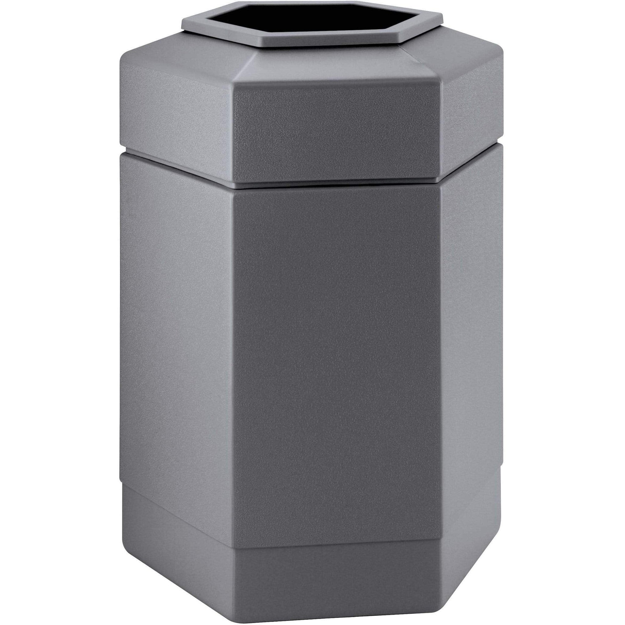 Commercial Zone 737101 30-Gallon Hex Waste Container - Black