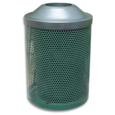 Wausau Tile Pitch In Top 30 Gallon Metal Trash Receptacle - MF3008 - Trash Cans Depot