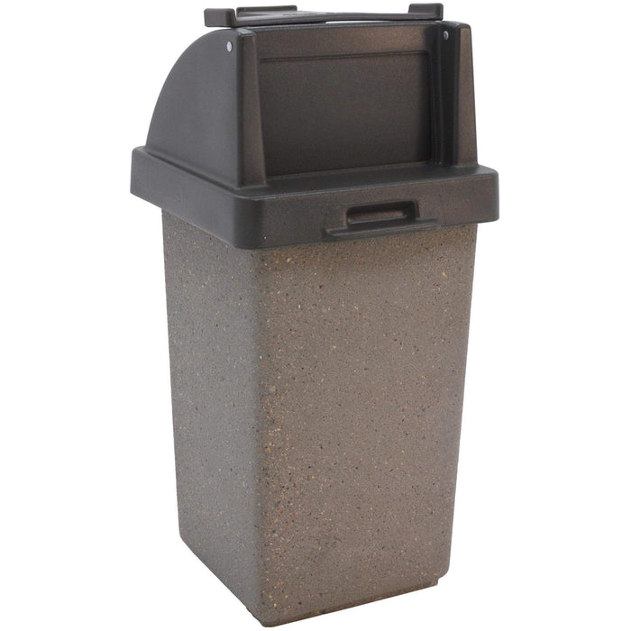 Wausau Tile Tray Caddy Top 30 Gallon Concrete Trash Receptacle - TF1020 - Trash Cans Depot