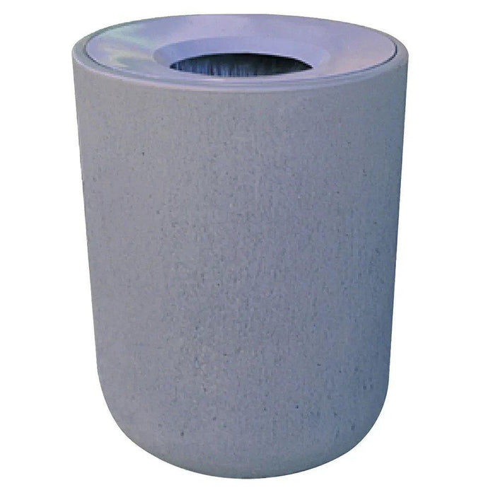 Wausau Tile Funnel Top 31 Gallon Concrete Trash Receptacle - TF1085 - Trash Cans Depot