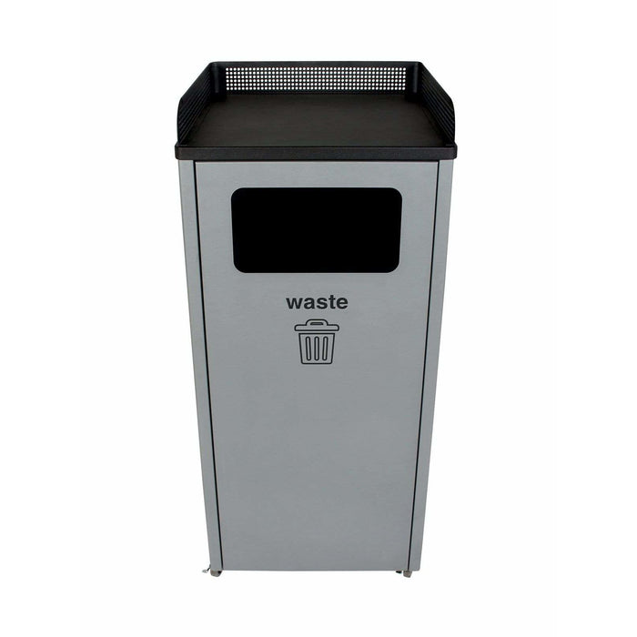 Busch Systems Courtside 32 Gallon Single Stream Steel Trash Receptacle - 100920 - Trash Cans Depot