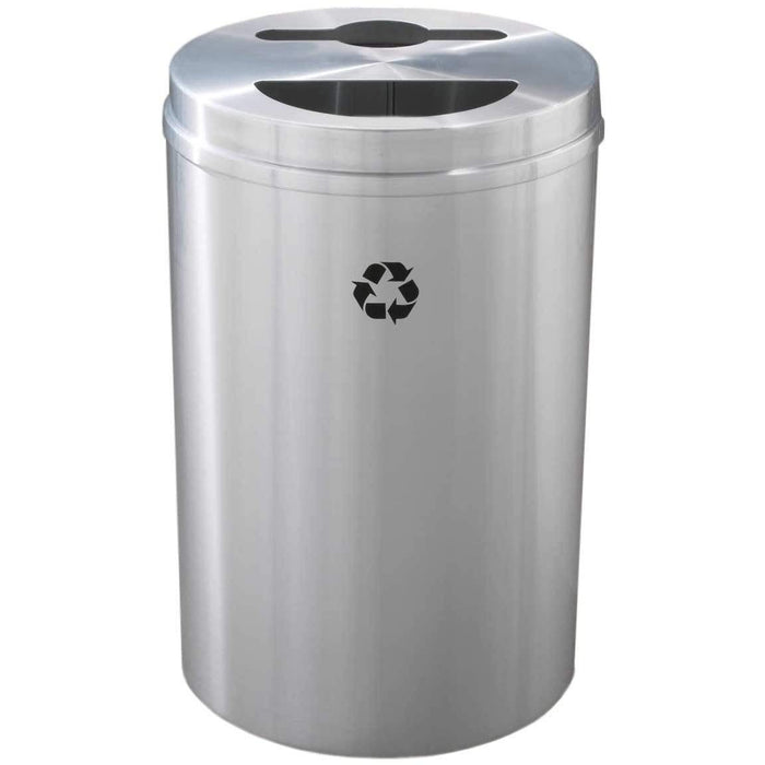 Glaro Dual Purpose Key Hole/Half Round 33 Gallon Recycling Bin - MT-2032SA-SA - Trash Cans Depot