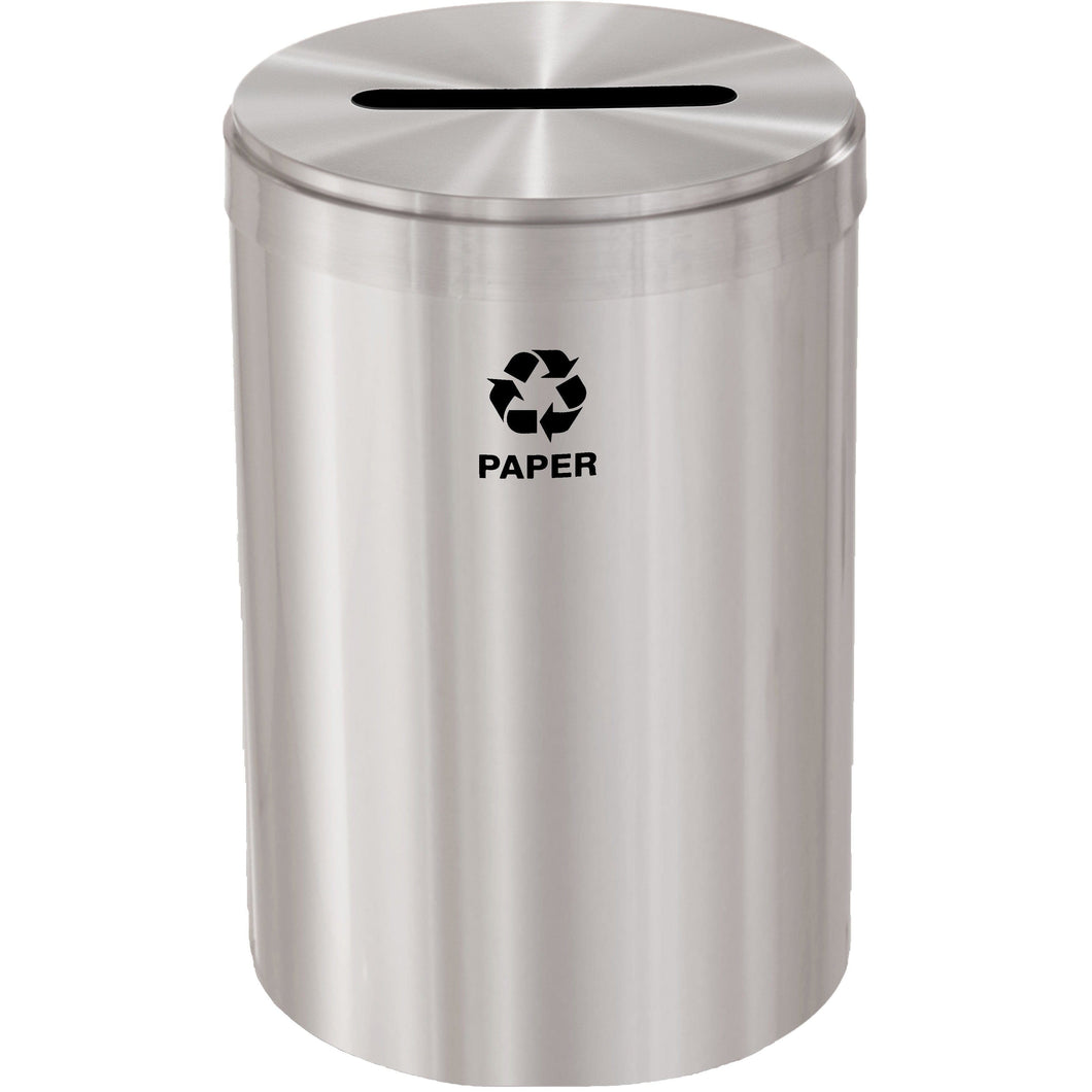 Glaro Single Purpose Slot 33 Gallon Recycling Bin - P-2032SA-SA - Trash Cans Depot