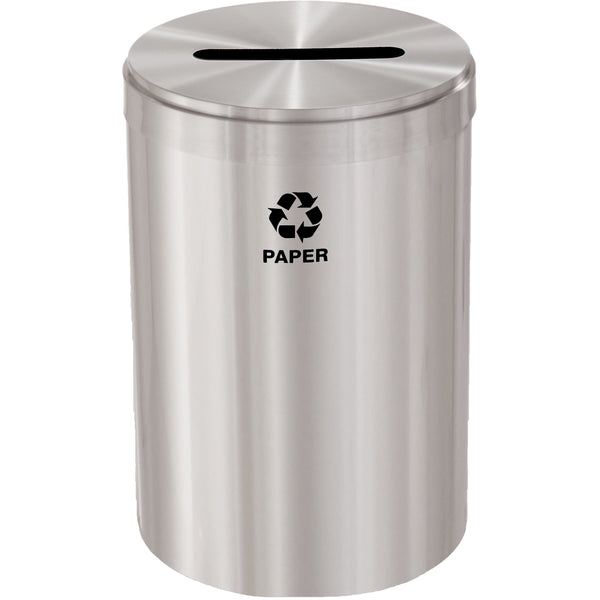 The Venue Series Recycling Bin, Stainless Steel, 33 Gallon