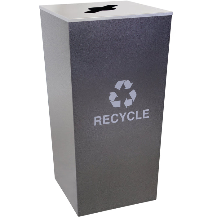 34 Gallon Recycling Bin - Ex-Cell Kaiser Metro Collection 34 Gallon Steel Recycling Receptacle - RC-MTR-34 R HCCL