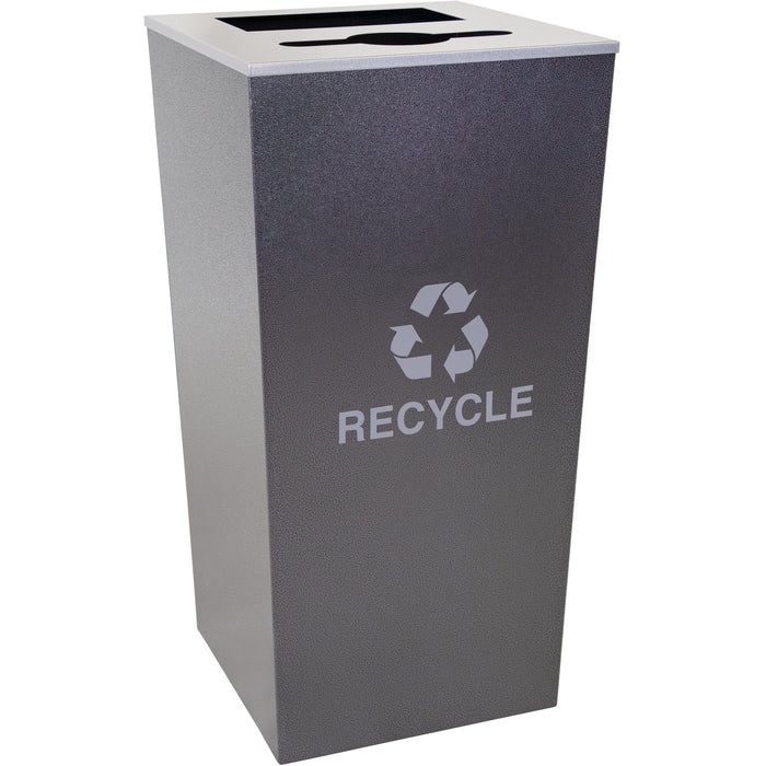 34 Gallon Recycling Bin - Ex-Cell Kaiser Metro Collection 34 Gallon Two Stream Steel Recycling Receptacle - RC-MTR-34 COMBO HCCL
