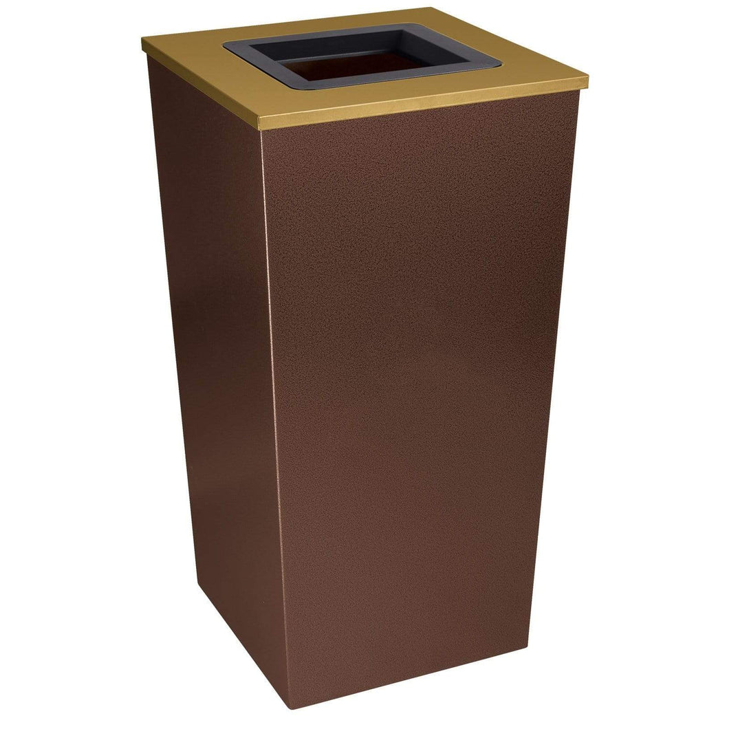 Ex-Cell Kaiser Metro Collection 34 Gallon Steel Trash Receptacle - RC-MTR-34 TR HCPR - Trash Cans Depot