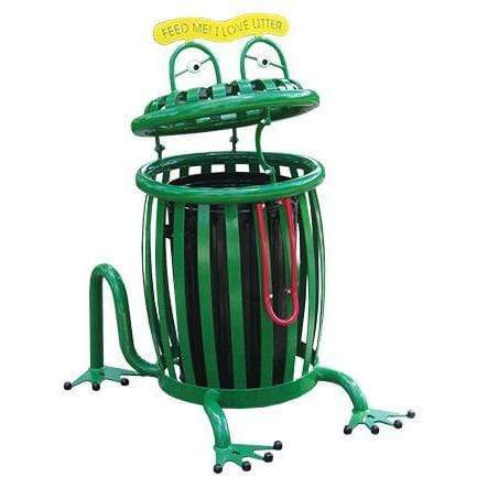 Paris Site Furnishings Creature Cans Frog 34 Gallon Steel Trash Receptacle - CCF34 - Trash Cans Depot