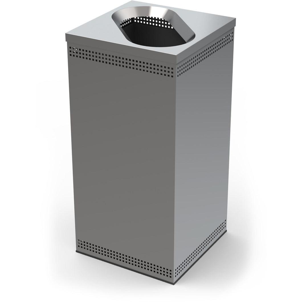 Commercial Zone Precision 35 Gallon Stainless Steel Square Waste Container - 785329 - Trash Cans Depot