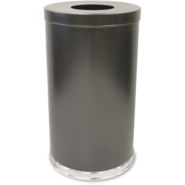 Glaro S1230SA New Yorker Self-Closing Dome Top Trash Can, 12 x 30, 8 Gallon  - Satin Aluminum