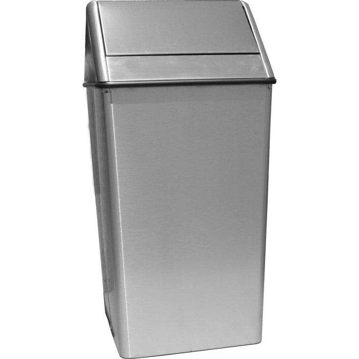 Witt Industries Waste Watcher Swing Top 36 Gallon Stainless Steel Trash Receptacle - 1511HTSS - Trash Cans Depot