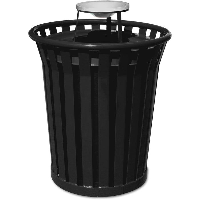 Witt Industries Wydman Collection Ash Top 36 Gallon Steel Trash Receptacle - WC3600-AT-BK - Trash Cans Depot