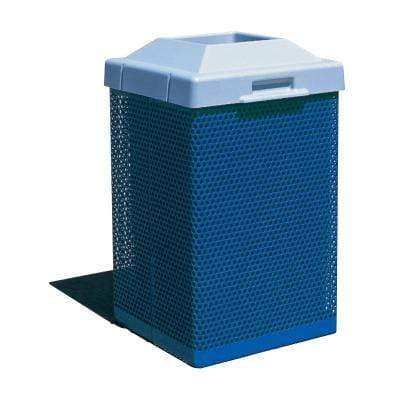 Wausau Tile Pitch In Top 38 Gallon Metal Trash Receptacle - MF3051 - Trash Cans Depot