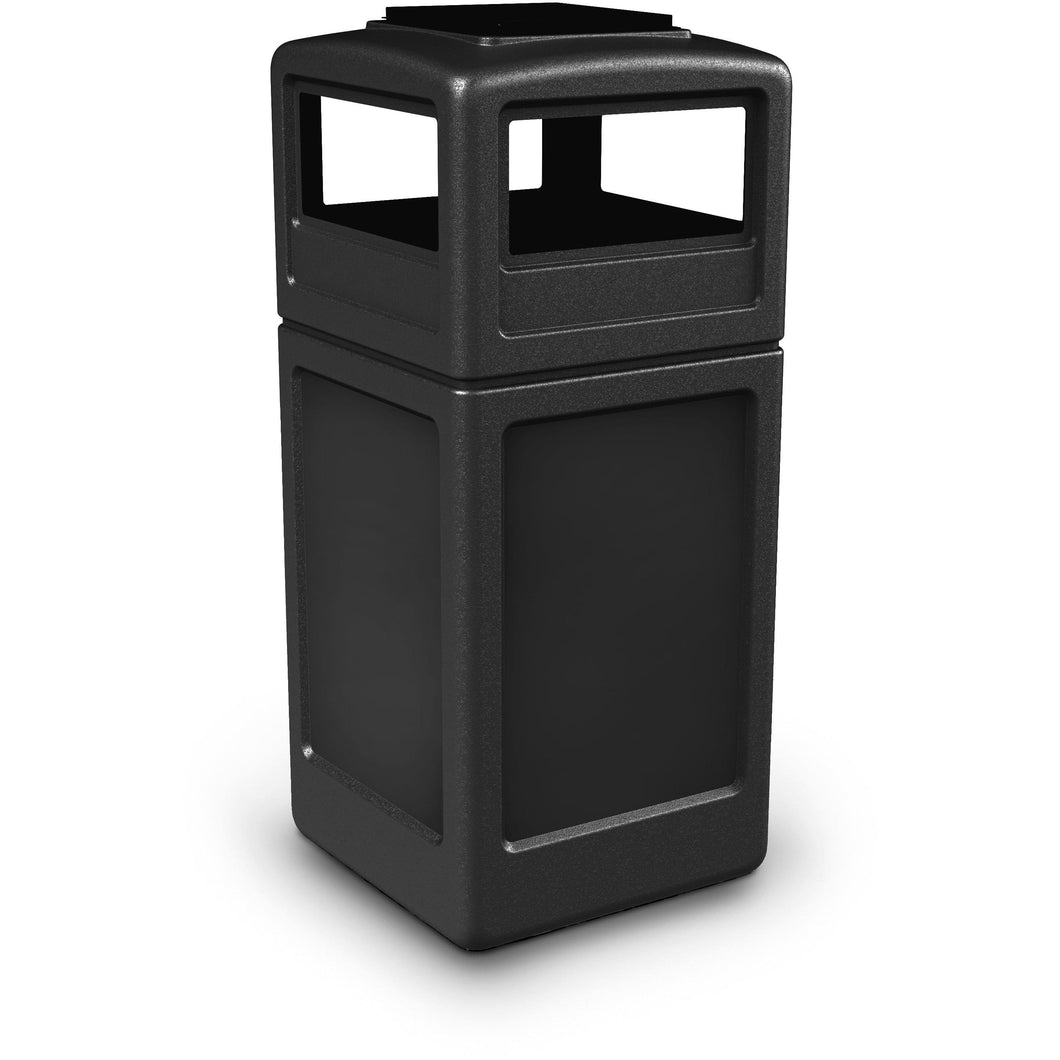 Commercial Zone PolyTec 42 Gallon Plastic Ashtray-Lid Square Waste Container - 73300199 - Trash Cans Depot