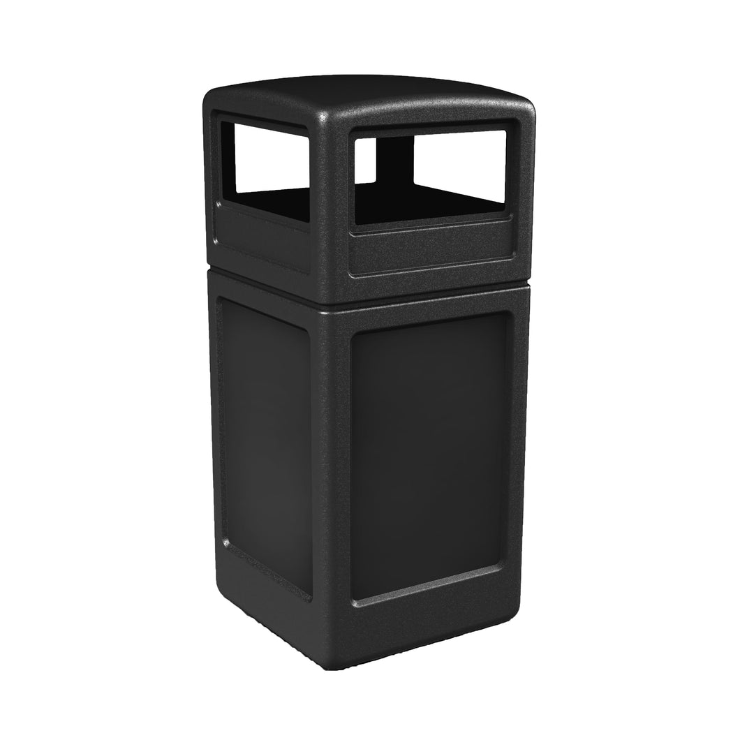 Commercial Zone PolyTec 42 Gallon Plastic Dome-Lid Square Waste Container - 73290199 - Trash Cans Depot