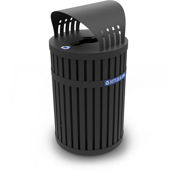 Commercial Zone ArchTec 45 Gallon Steel Parkview 3 Canopy-Top Recycling Container - 72840199 - Trash Cans Depot
