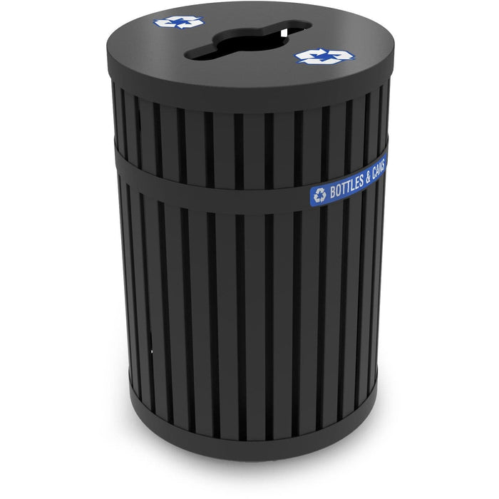 Commercial Zone ArchTec 45 Gallon Steel Parkview 3 Recycling Container - 728201 - Trash Cans Depot