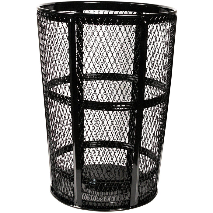 Witt Industries Expanded Metal 48 Gallon Steel Trash Receptacle - EXP-52BK - Trash Cans Depot