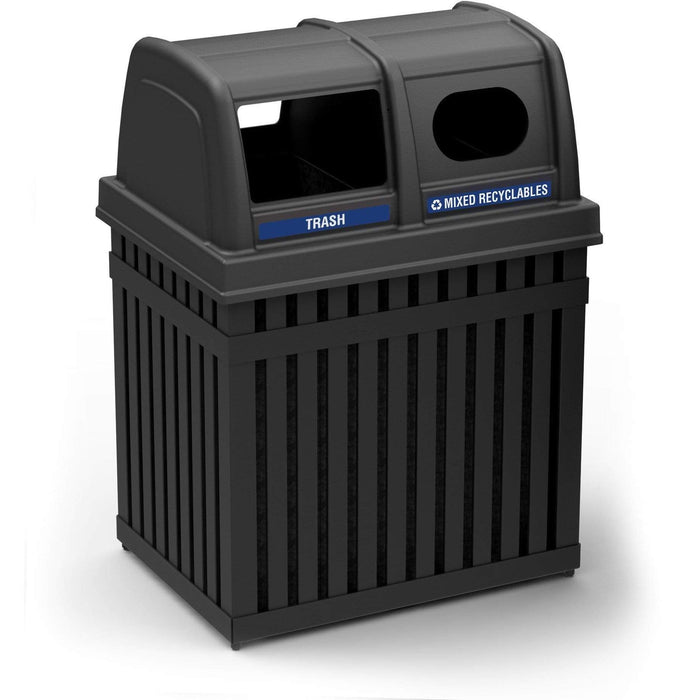 Commercial Zone ArchTec 50 Gallon Steel Parkview 2 Waste and Recycling Center - 72720199 - Trash Cans Depot