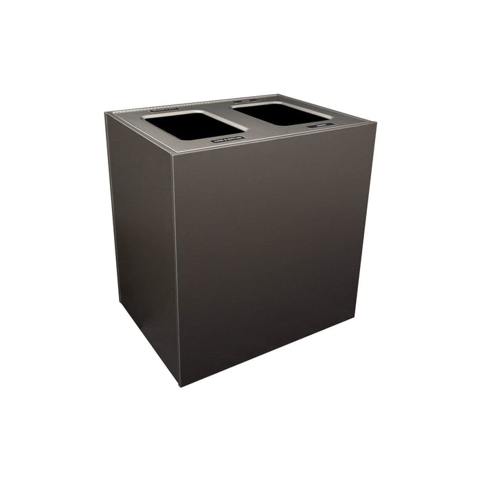 Busch Systems Aristata 56 Gallon Double Stream Composite Board Recycling Receptacle - 104146 - Trash Cans Depot