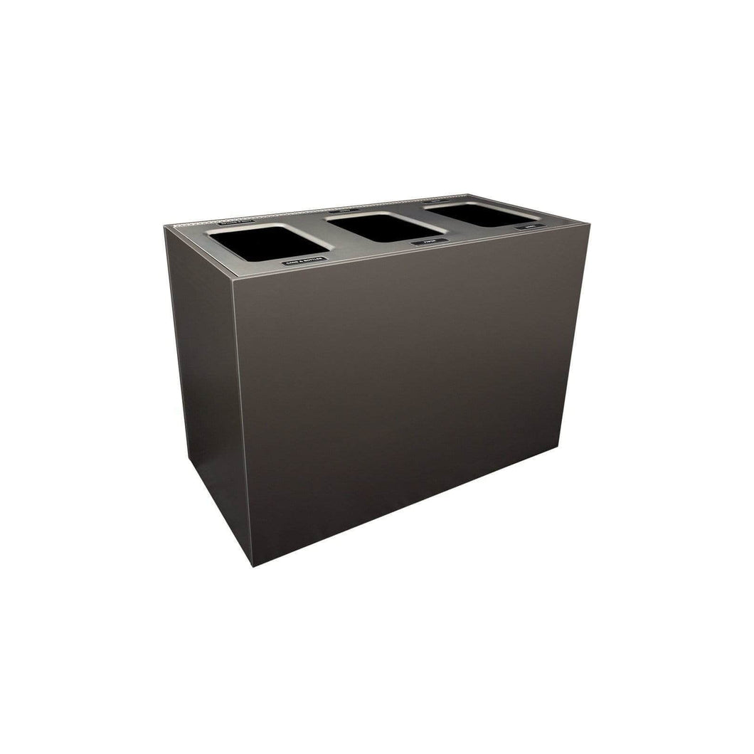 Busch Systems Aristata 84 Gallon Triple Stream Composite Board Recycling Receptacle - 104148 - Trash Cans Depot