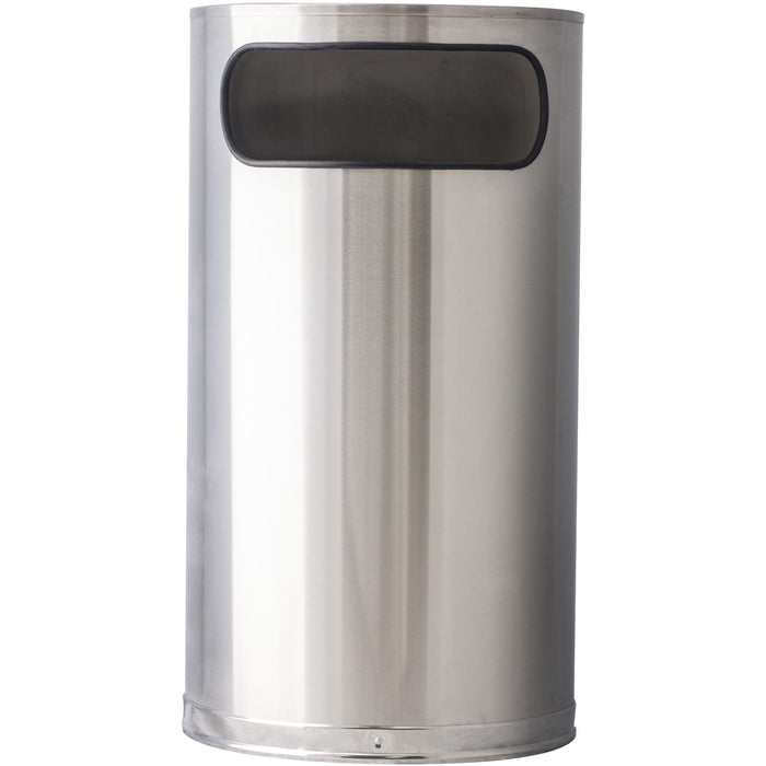 Witt Industries Half Round 9 Gallon Stainless Steel Trash Receptacle - 9HR-SS - Trash Cans Depot