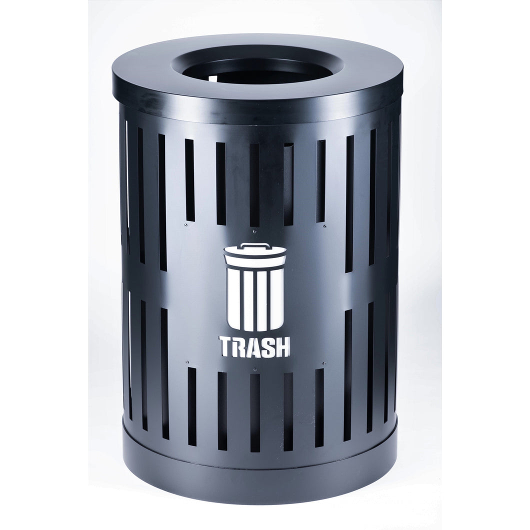 Commercial Zone 34 Gallon Steel  Parkview DualCoat Waste Container - 72860399 - Trash Cans Depot