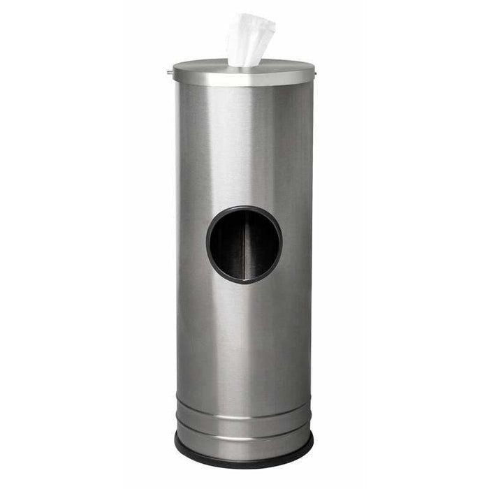 Ex-Cell Kaiser Stainless Steel Disinfecting Wipe Dispenser With 3 Gallon Waste Receptacle - SW-DSP-01 SS - Trash Cans Depot